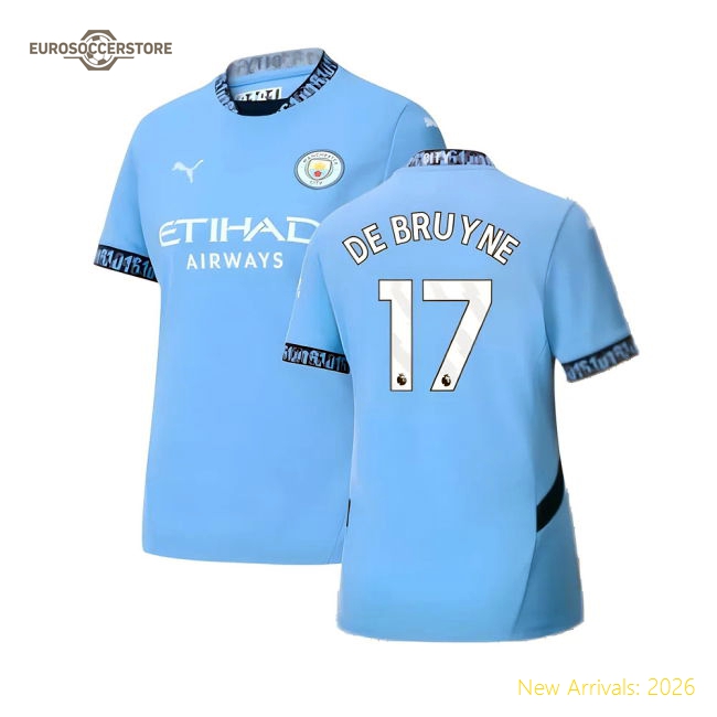 2024-2025 Man City Womens Elegant De Bruyne Jersey Performance Fabric