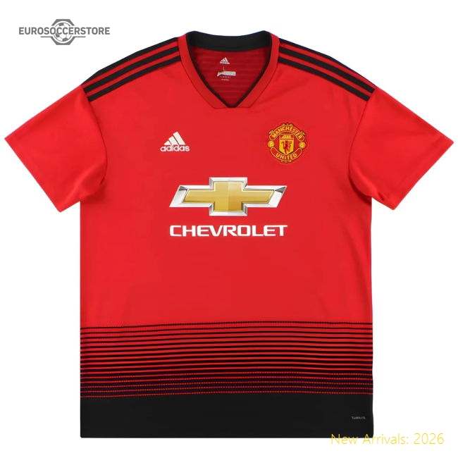 United Manchester 2018-19 Home Soccer Shirt (M) (Excellent)