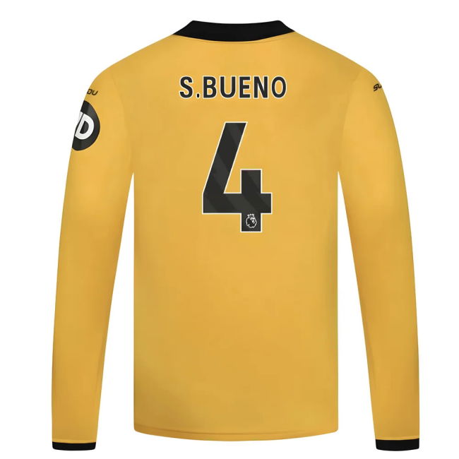Rare Special Offer - 2025-2026 WOL Home Match Jersey S.Bueno 4 Ki#824