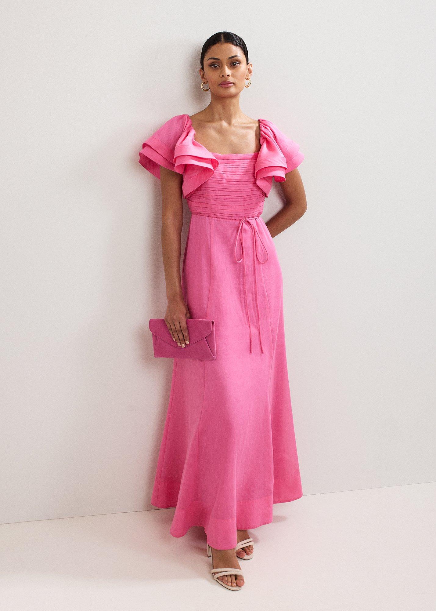 Rhianna Puff Sleeve Midi Dress