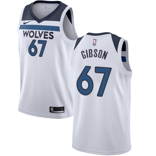 White Nike M. Timberwolves #67 NBA Jersey Quality Premium Quality