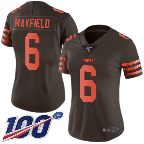 NFL C B Browns #6 Baker Mayfield Limited Brown Jersey - Fan Favorite