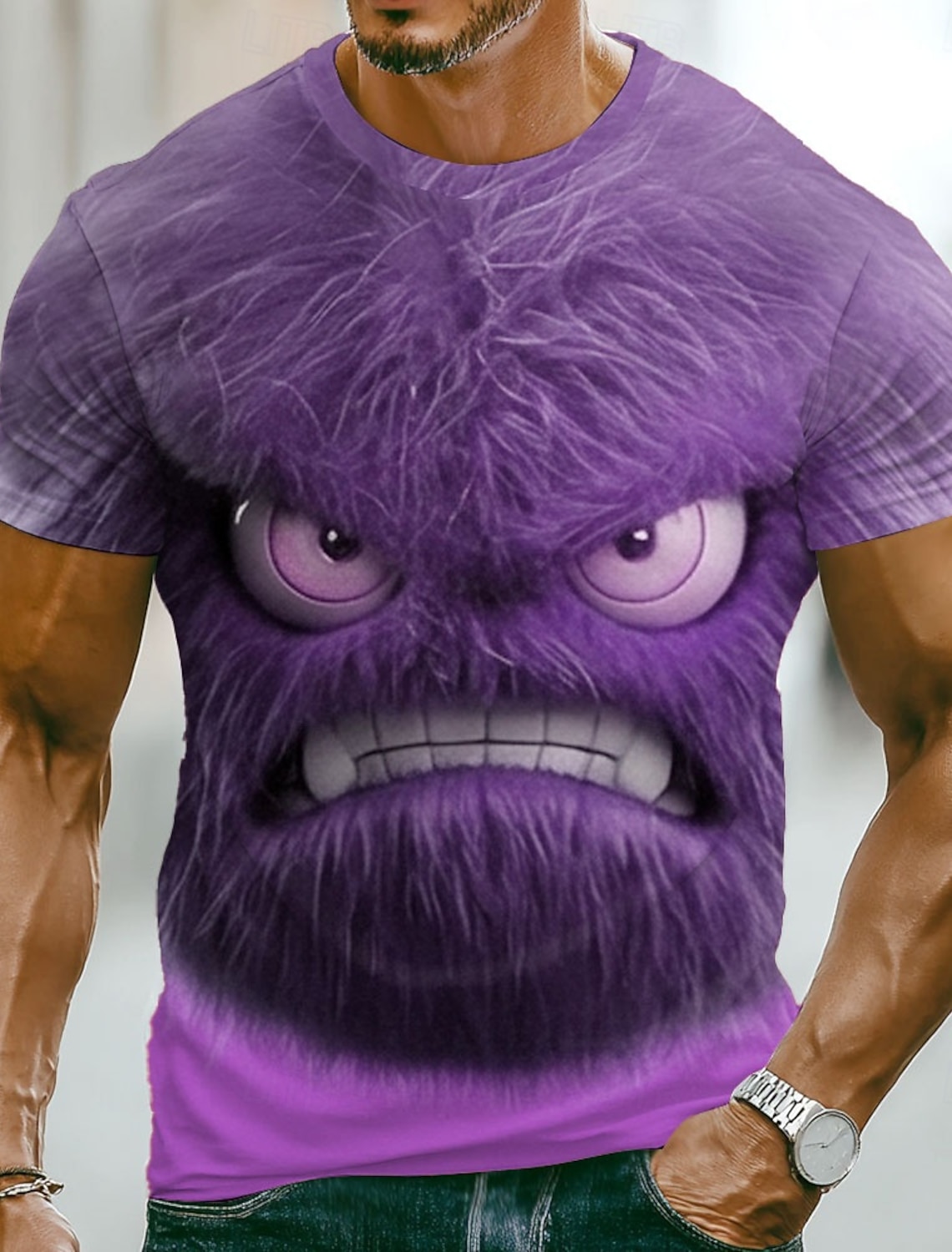 Men's 3D Human face T Shirt Short Sleeve T shirt 3D Print Crew Neck Shirt Exaggerated Designer Casual Daily Club Blue Black Red Summer Spring All Seasons Clothing Apparel S M L XL XXL XXXL