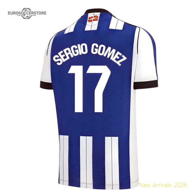 2025-2026 Real Sociedad Home Jersey (sergio Gomez 17) - Concept Creation