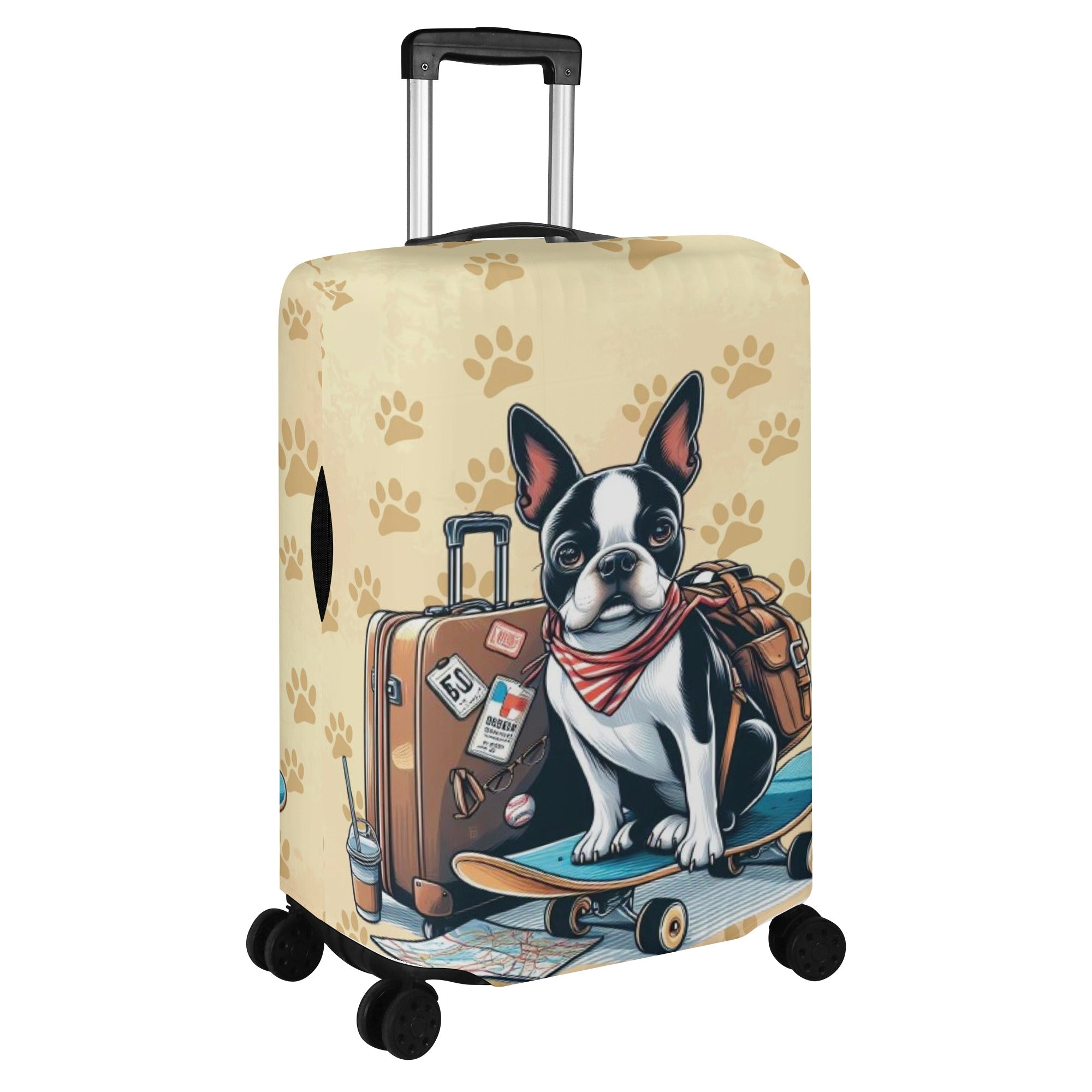 French Bulldog Birdie Luggage Cover For Boston Terrier Lovers Durable Dog Item