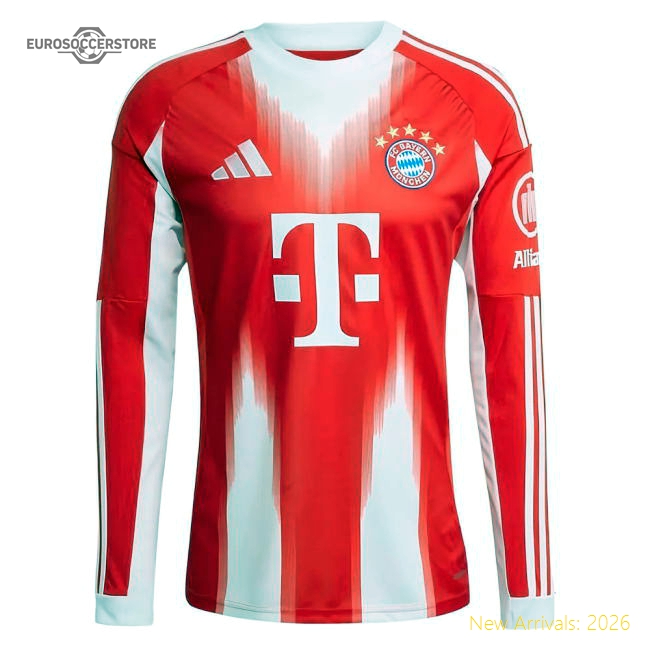 Performance 2025-2026 Bayern Munich Long Sleeve Home Shirt (Bryan 17)