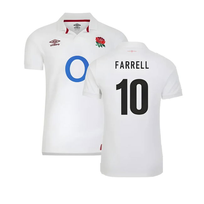 Farrell 10 Match Replica England Home Supporter Shirt (Adults)
