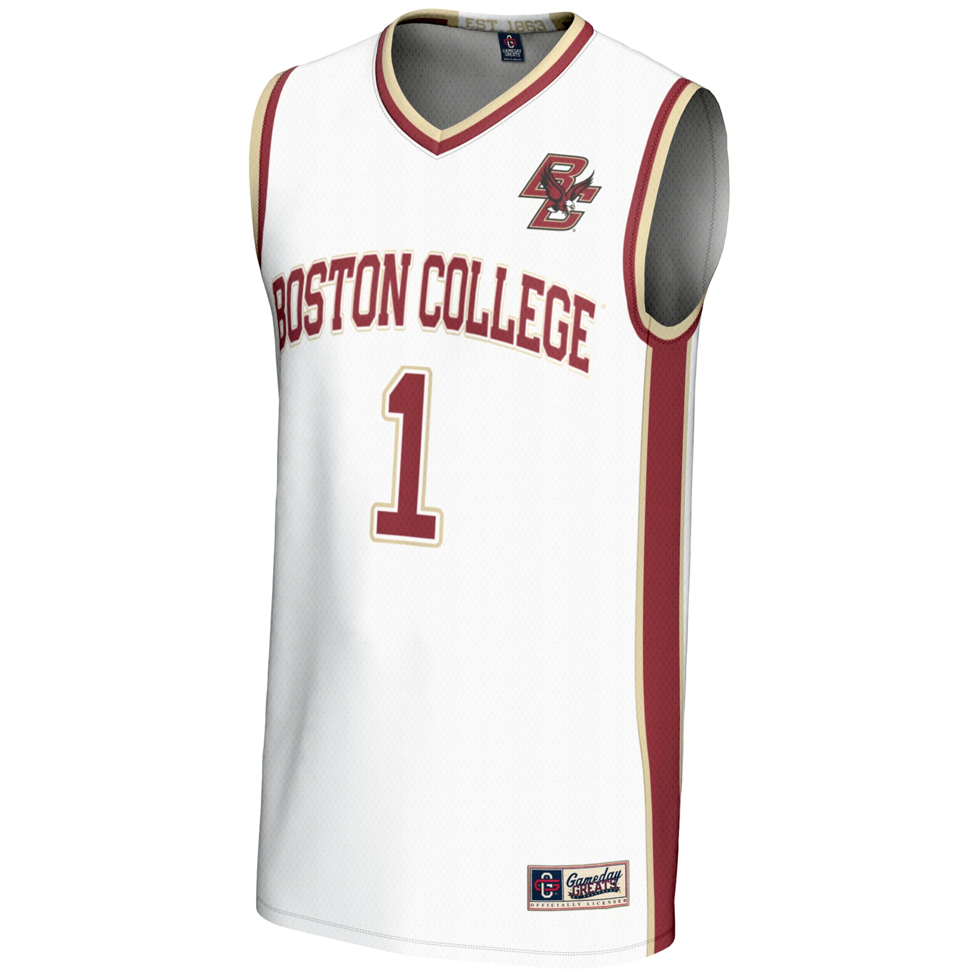 [NJP] Boston College Eagles GameDay Greats Youth Lightweight Basketball Jersey - White