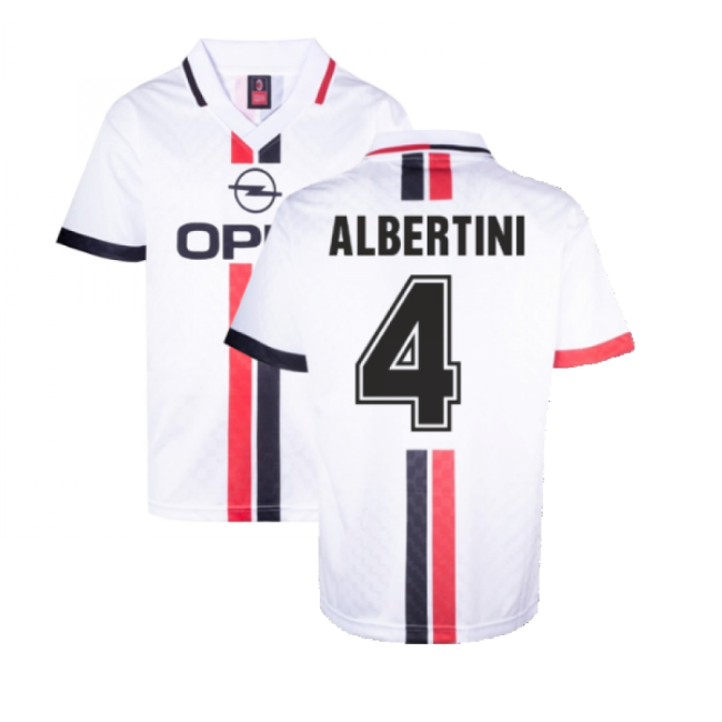 Genuine Top-Quality Ac Milan 1996 Away Retro Shirt (Albertini 4)