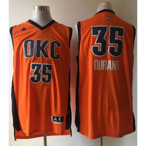Orange Kevin Durant #35 Jersey - Durable Fabric Game Day Wear
