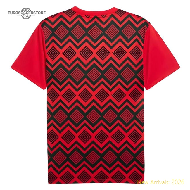 High-quality 2024-2025 Egypt National Team Prematch Ss Jersey (red)
