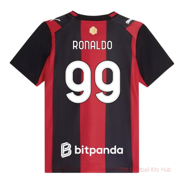 AC Milan 2026 2027 Home Shirt (Kids) (Ronaldo 99)