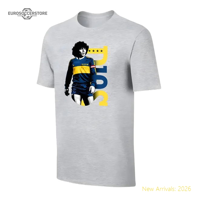 Top-grade Boca D10s 21 T-shirt Grey - Supporter Edition