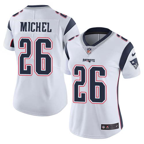 Authentic NFL NE Patriots #26 Sony Michel White Limited Jersey