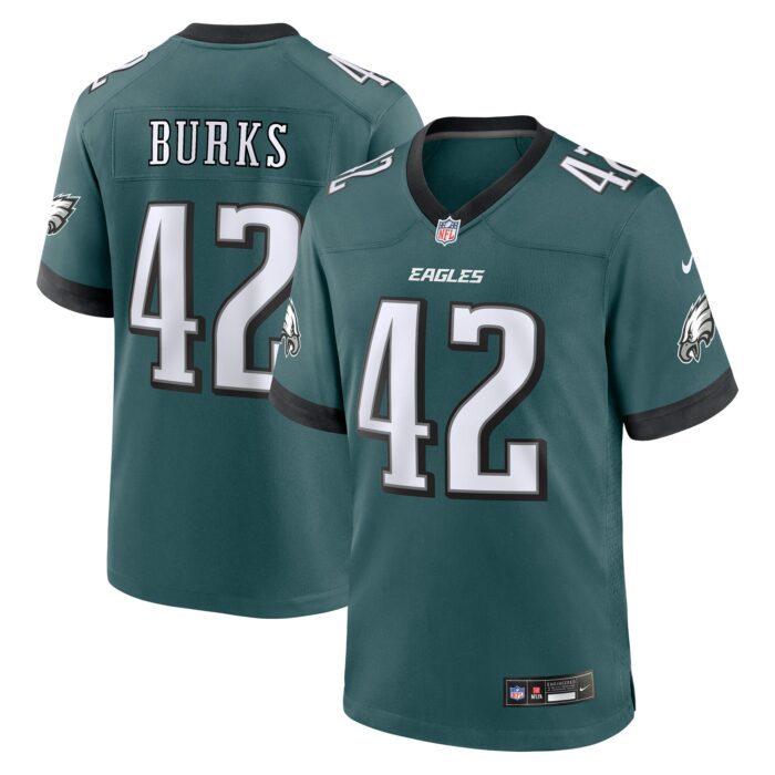 Men's Philadelphia Eagles Oren Burks Nike Midnight Green G...