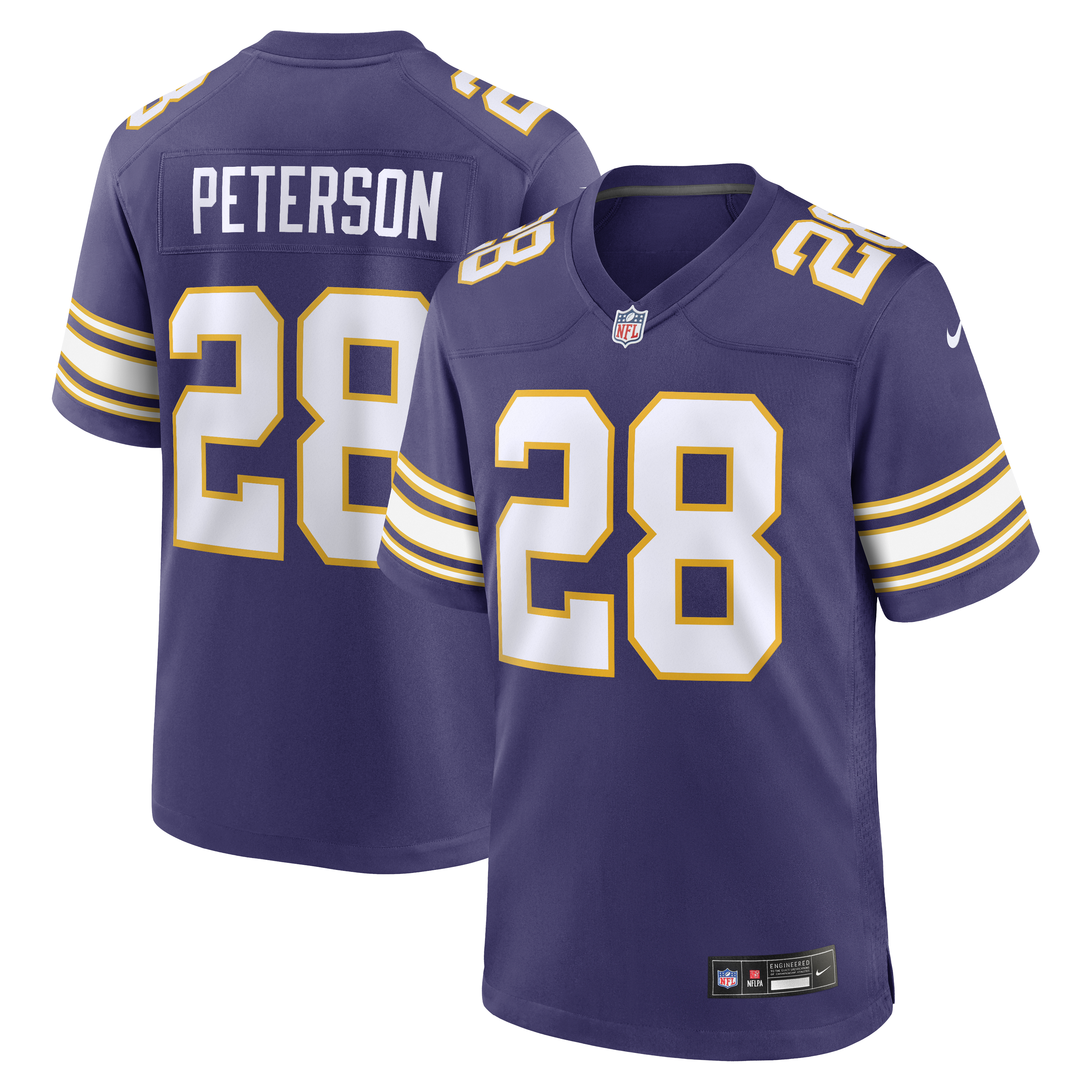 [LK] Adrian Peterson Minnesota Vikings Alternate 2 Classic Retired Game Jersey - Purple