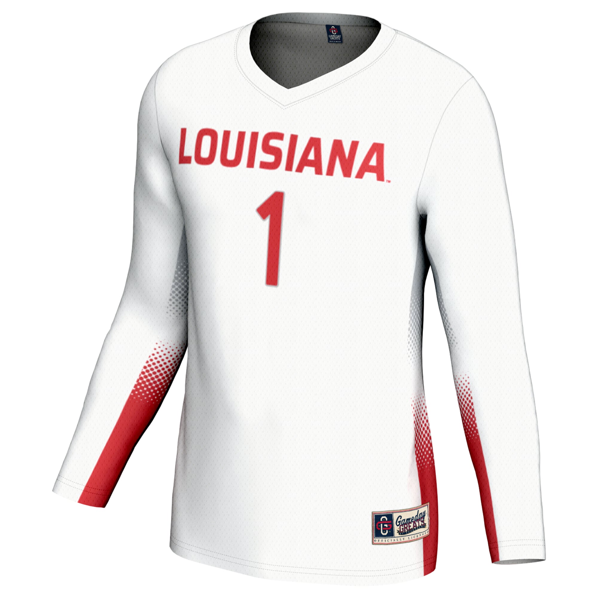 [DDG] Louisiana Ragin' Cajuns GameDay Greats Youth Lightweight Women's Volleyball Jersey - White