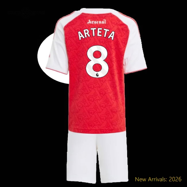 2025-2026 Arsenal Mini Soft Arteta Jersey Kids-safe Technology