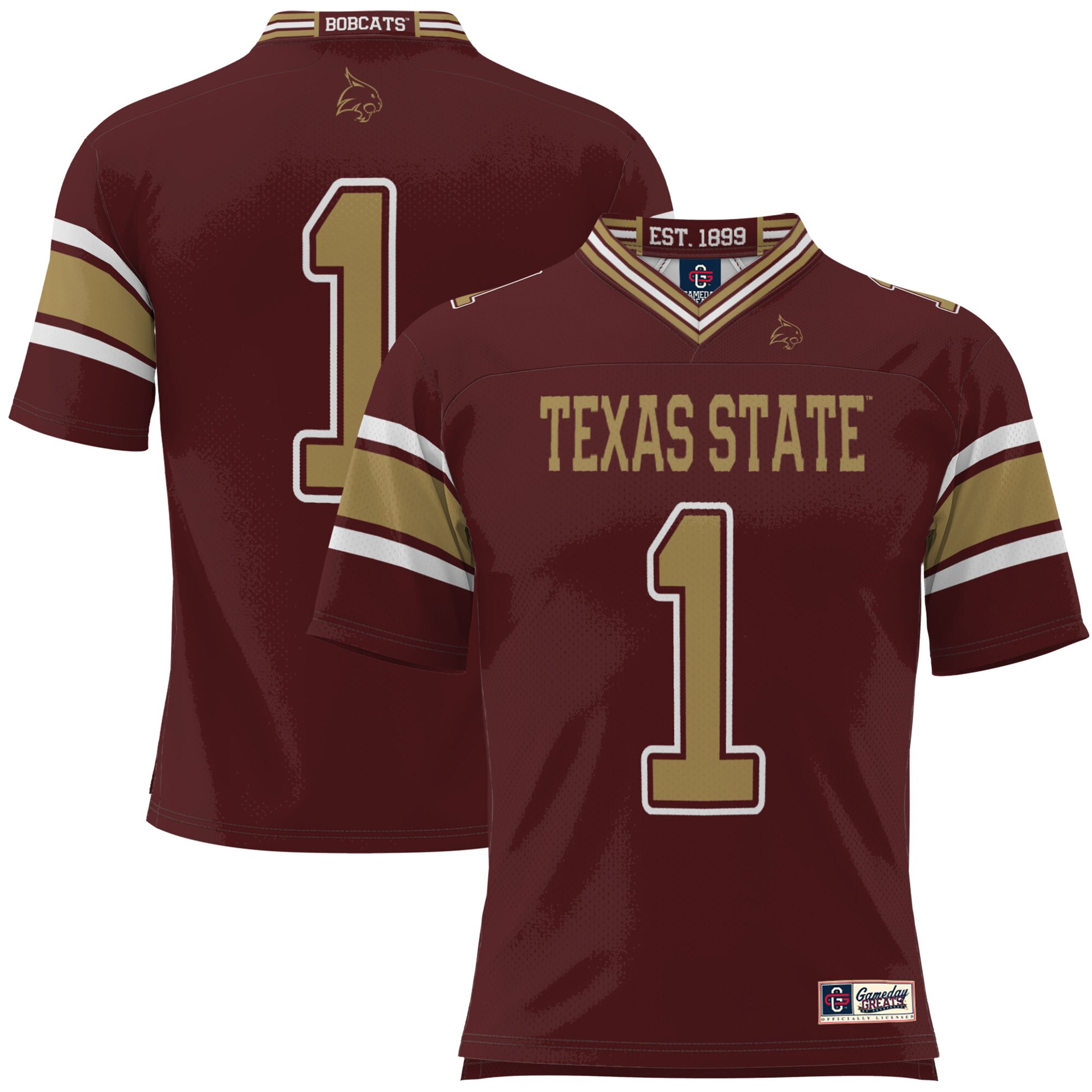 [Youth] Texas State Bobcats #1 Football Jersey - Maroon | Stadium Series 26/27 Season