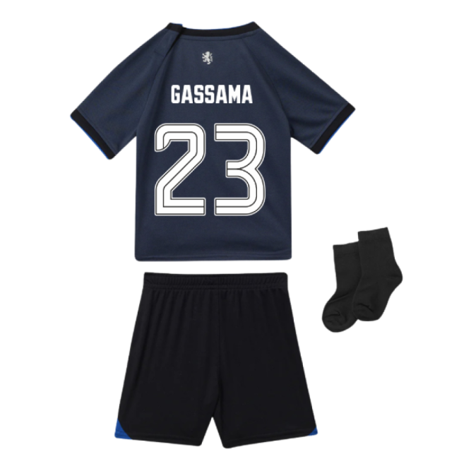 Official 2025-2026 Rangers Third Third Gassama 23 With Retro Design -