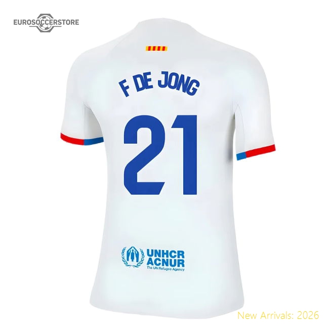Professional-Grade 2023-2024 Barcelona Away Shirt (Kids) (F De Jong