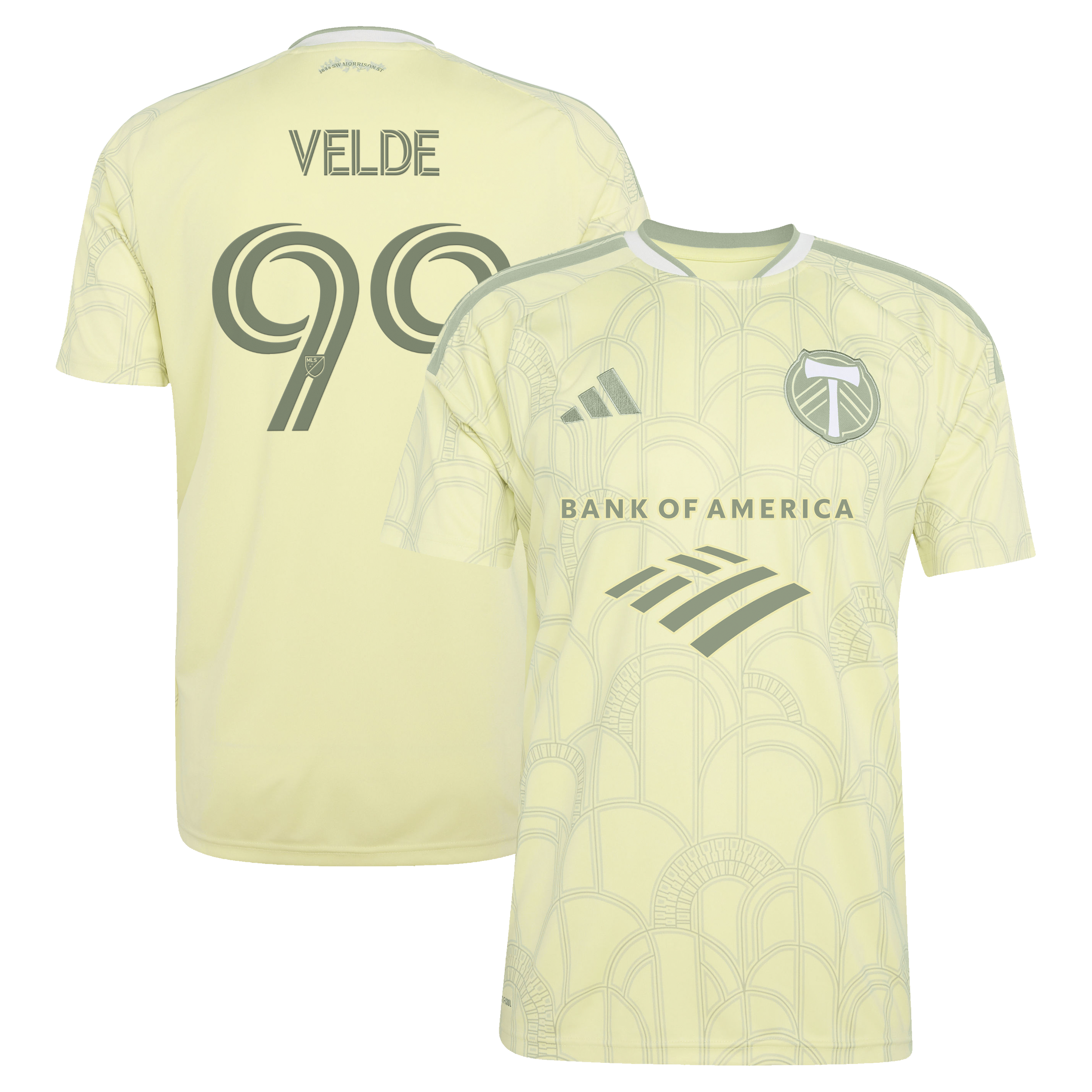[SJH] Kristoffer Velde Portland Timbers 2026 Civic Stadium Kit Replica Jersey - Yellow
