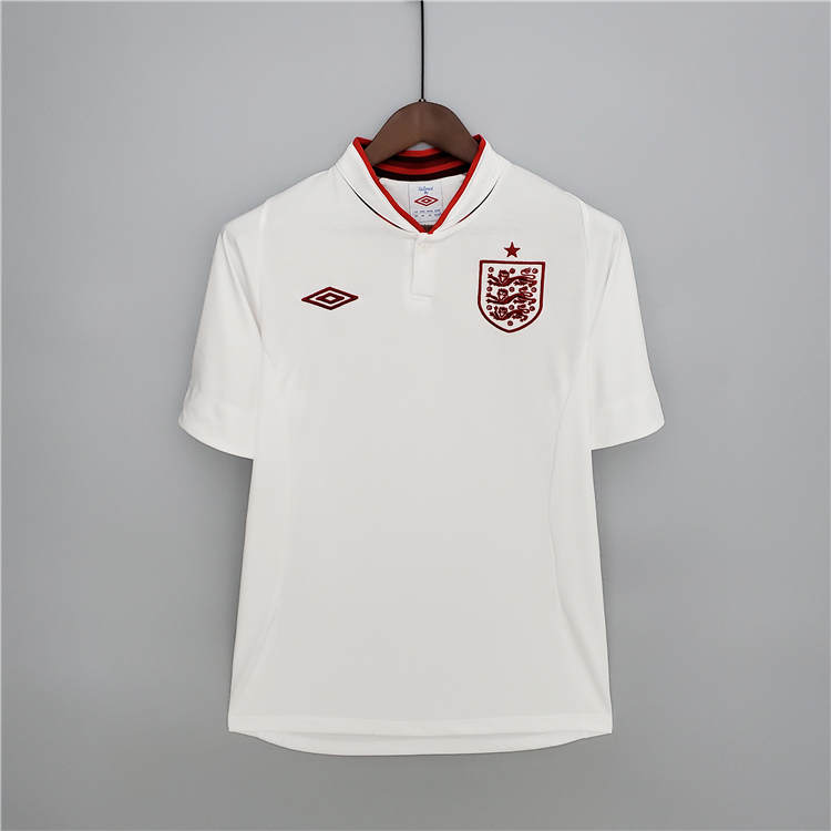 2012 England Home White Retro Soccer Jersey Football Shirt - Official