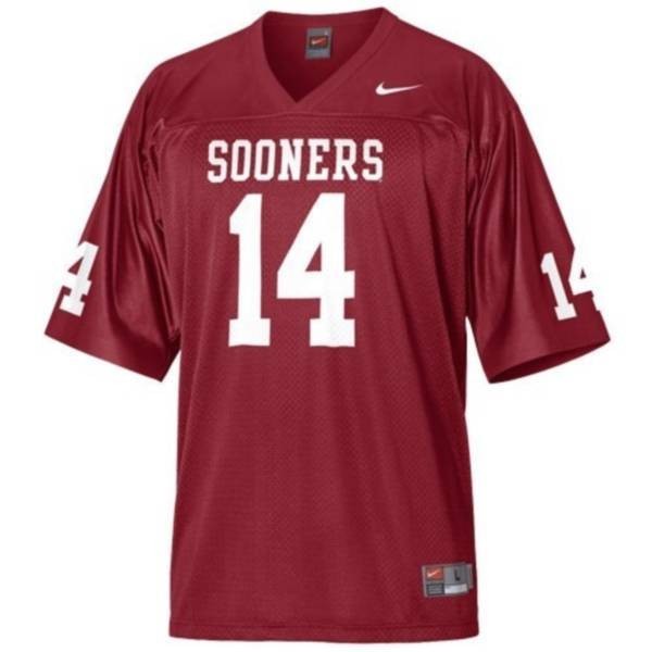 Star Player Men Oklahoma Sooners #14 Sam Bradford Men Red Jersey
