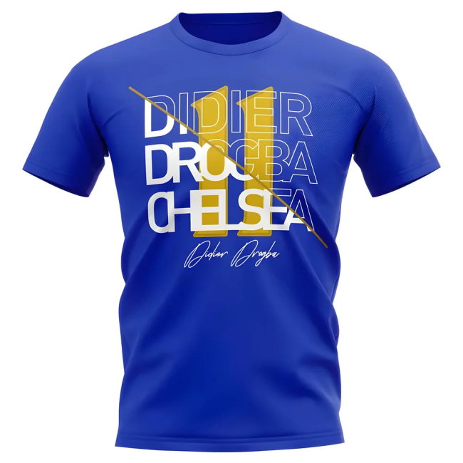 Didier Drogba Chelsea Graphic Signature supporter T-Shirt (Adult