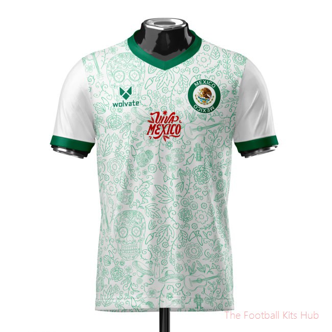 Mexico Heritage Football Jersey (Wolvate) Adult Short Sleeve