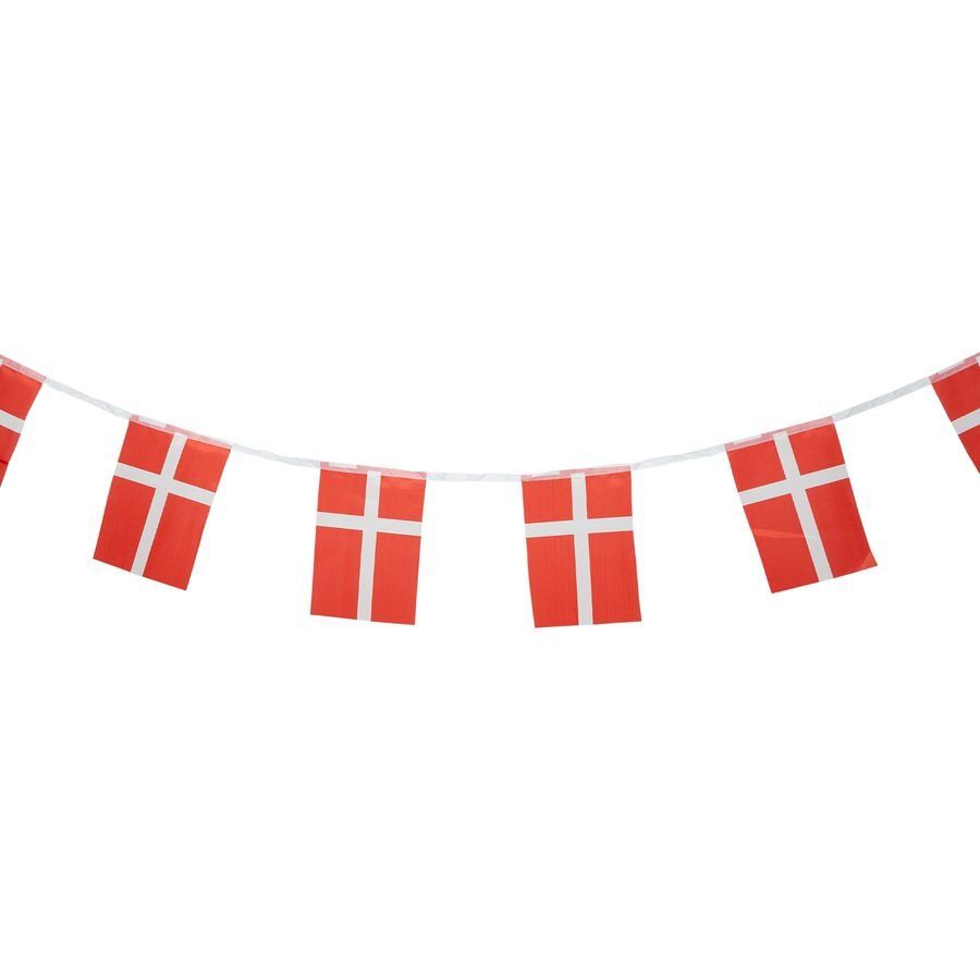 Denmark Flag Garland Red/pure White In Multiple Adult Sizes