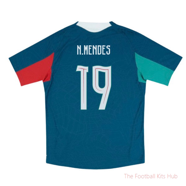 2026-2027 Portugal Training Jersey Pro (Ocean Tropic) (N.Mendes 19)
