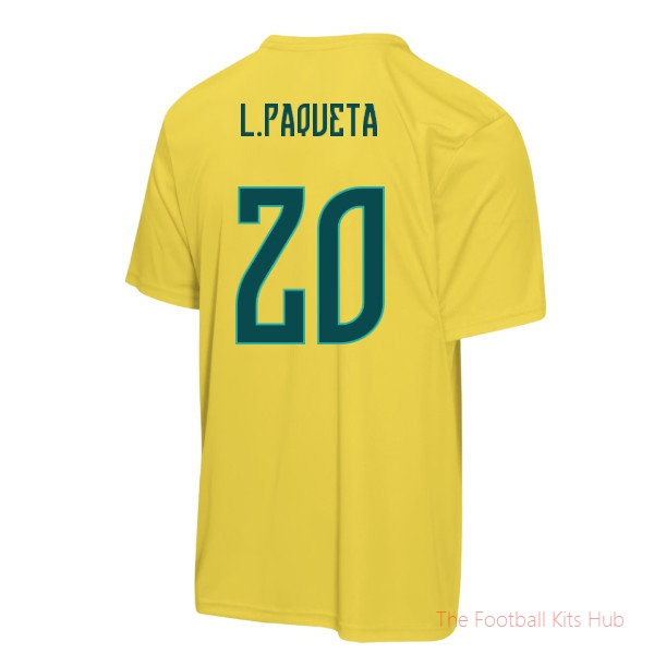 Football Brazil 2026 World Cup T-Shirt (Kids) (L.Paqueta 20)