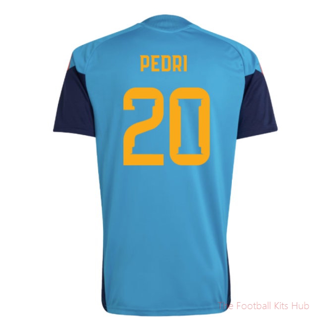 2026-2027 Spain Training Jersey (Bold Aqua) (Pedri 20)