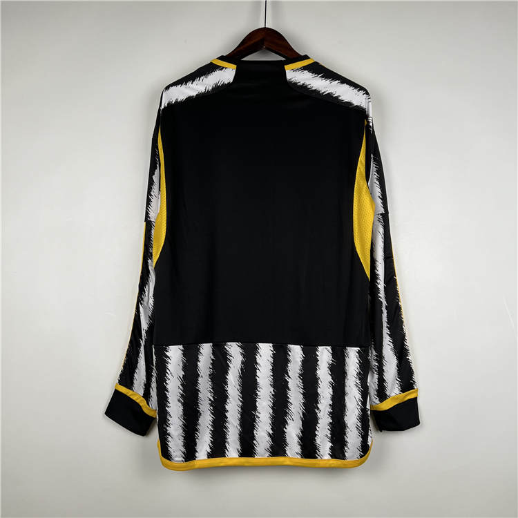 2324 Juventus Home Soccer Jersey Long Sleeve Football Shirt -