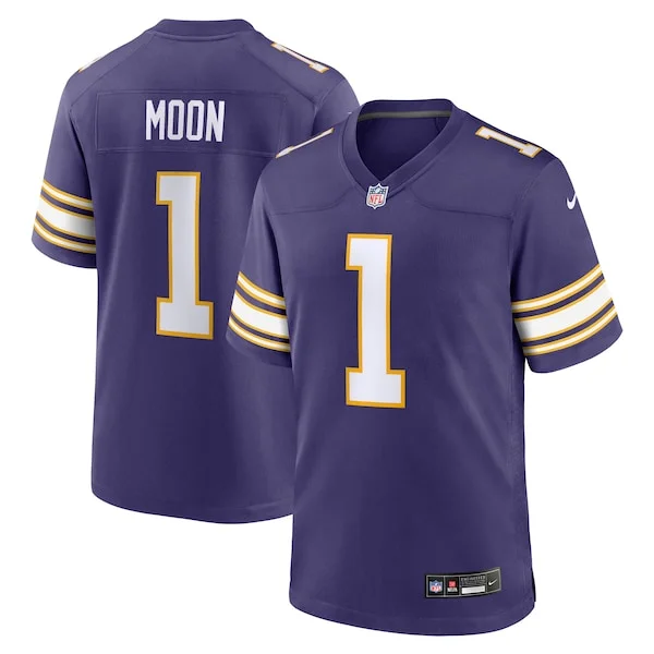 None Warren Moon Game Jersey - Purple | NFL Player Jersey | NFL Footba