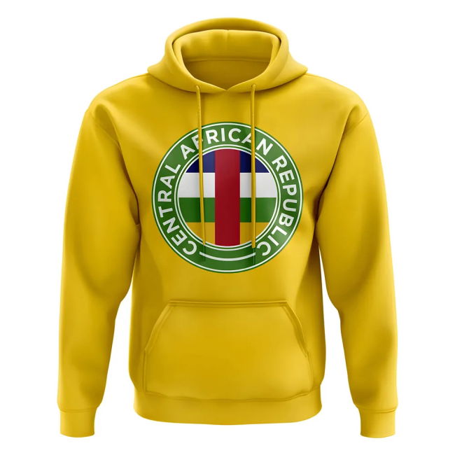 Championship Central African Republic Football Badge Hoodie (Yellow)
