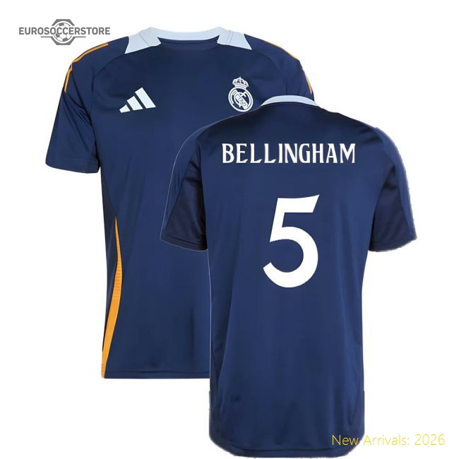 Professional-Grade 2024-2025 Real Madrid Training Jersey (Navy) (Bellingham