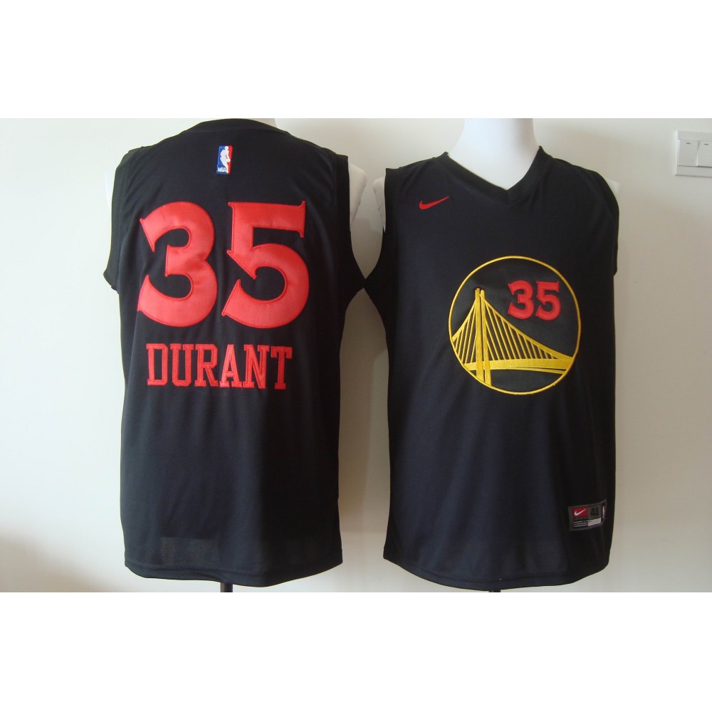 Elite Golden State Warriors Kevin Durant35 Jersey - Black - Must-Have Jersey