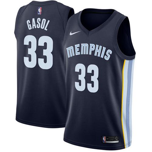 76ers Blue Memphis Grizzlies #33 Nike Jersey - Great Value NBA Fan Apparel