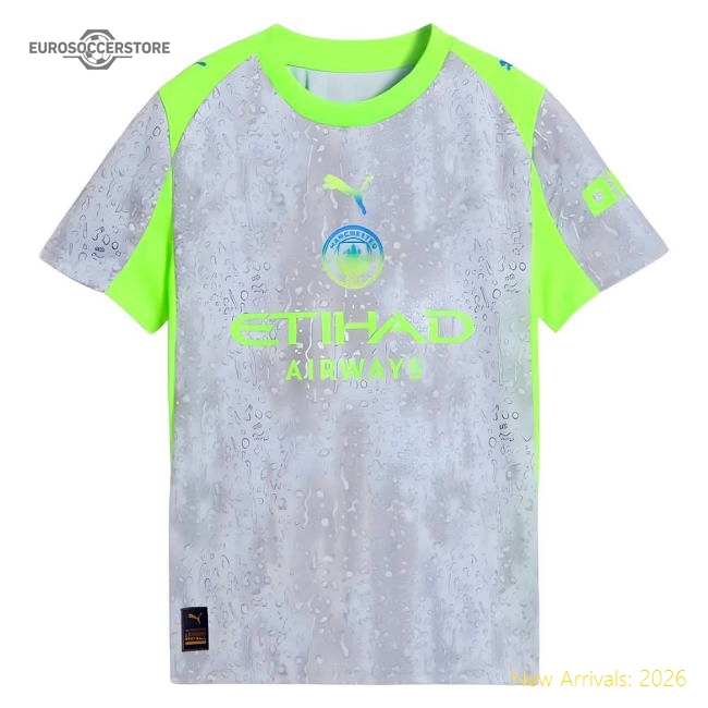 Elite Top-Grade 2025-2026 Man City Third Shirt Kids Premium