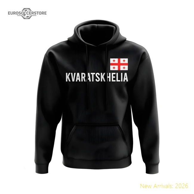 Khvicha Kvaratskhelia Georgia Name Hoody (Black)