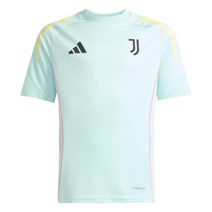 Juventus Training T Shirt Tiro 25 Semi Flash Aqua Kids