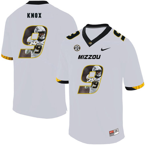 high quality Men's None Jalen Knox #9 White 2024 Football Jersey
