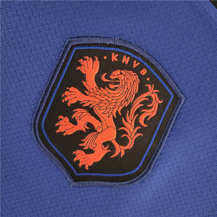 World Cup 2022 Netherlands Soccer Shirt Away Blue Football Shirt -
