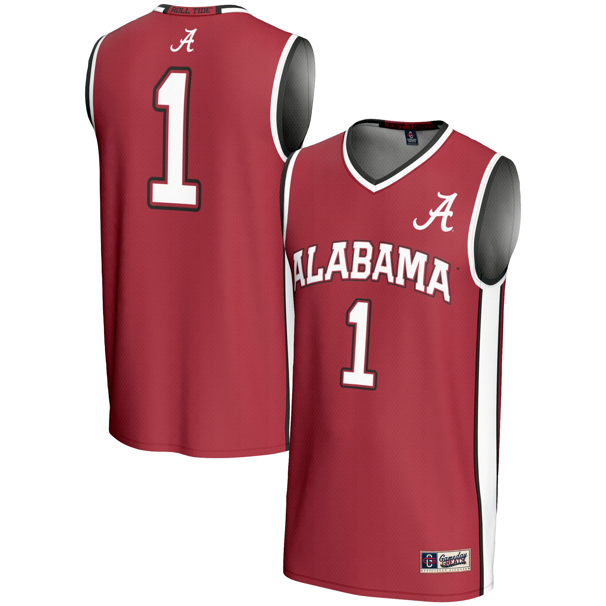 [NJP] Alabama Crimson Tide GameDay Greats Lightweight Basketball Jersey - Crimson