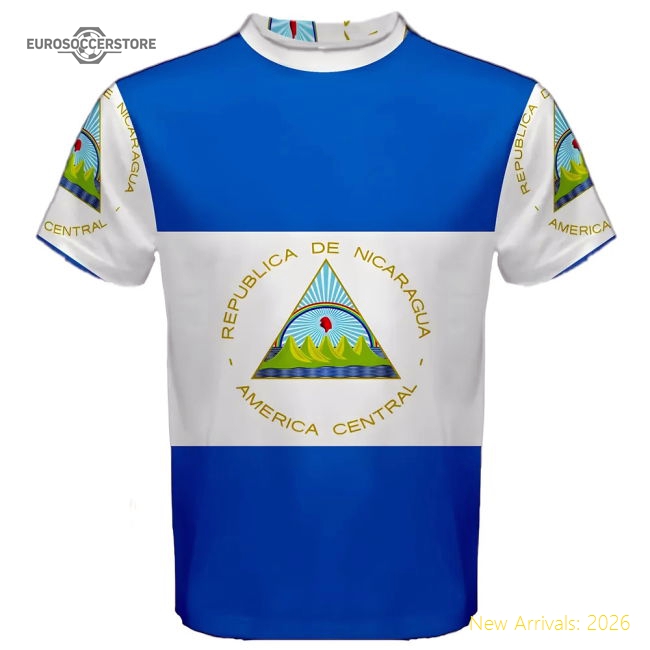 Nicaragua Flag Sublimated Sports Jersey
