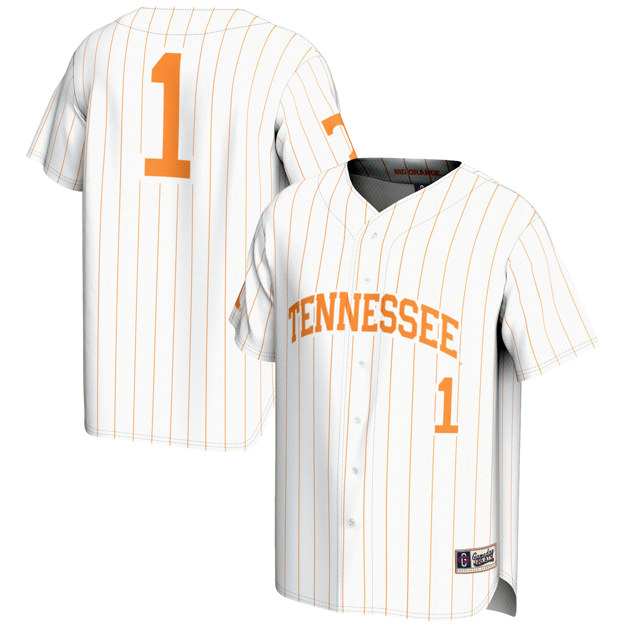 [NJP] Women's Tennessee Volunteers GameDay Greats Lightweight Baseball Jersey - White