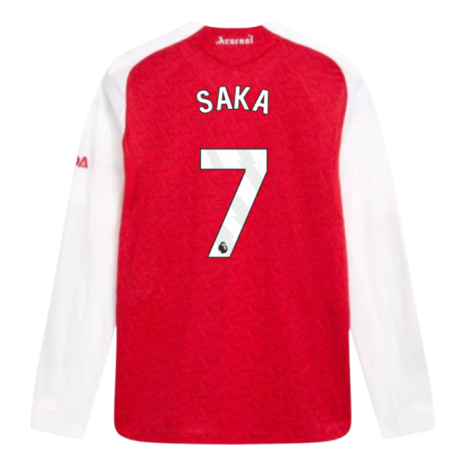 2025-2026 Arsenal Authentic Long Sleeve Home Shirt (Saka 7)