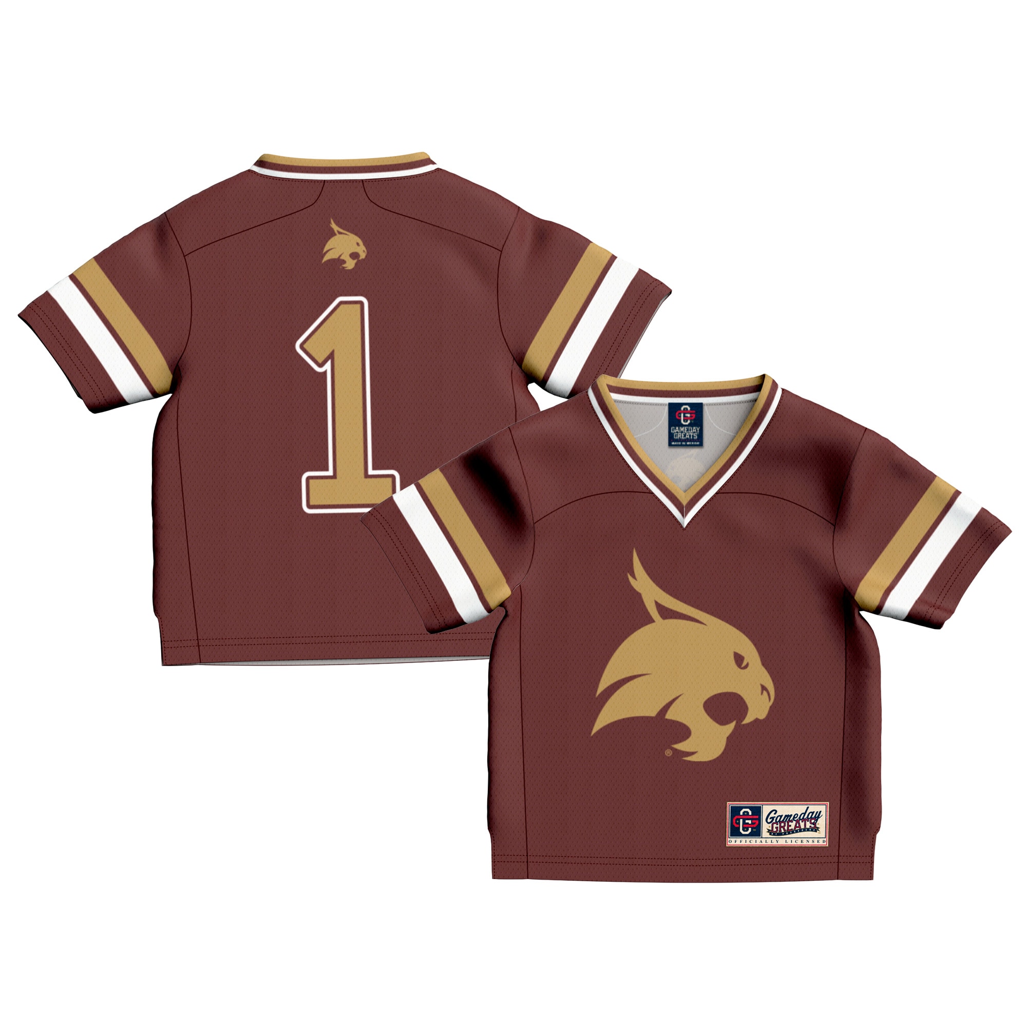 [Toddler] Texas State Bobcats #1 Football Jersey - Maroon | Stadium Series 26/27 Season